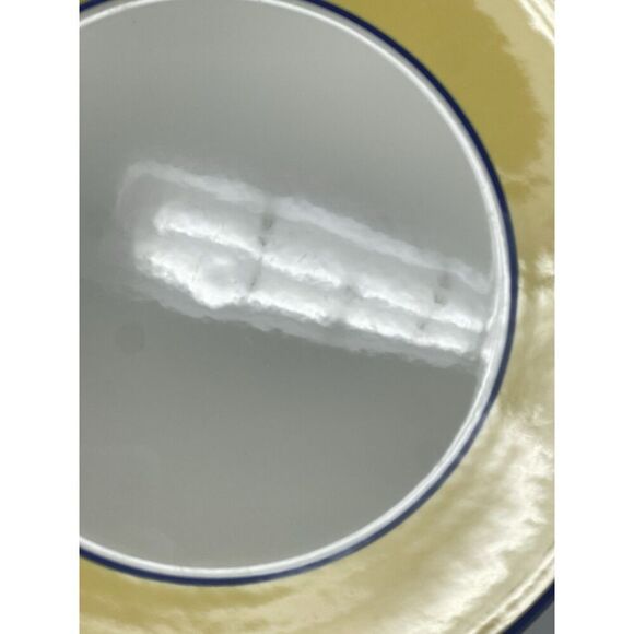 Pagnossin Ironstone Treviso Italy Spa Yellow Blue Charger Chop Plate 12” - Picture 3 of 6